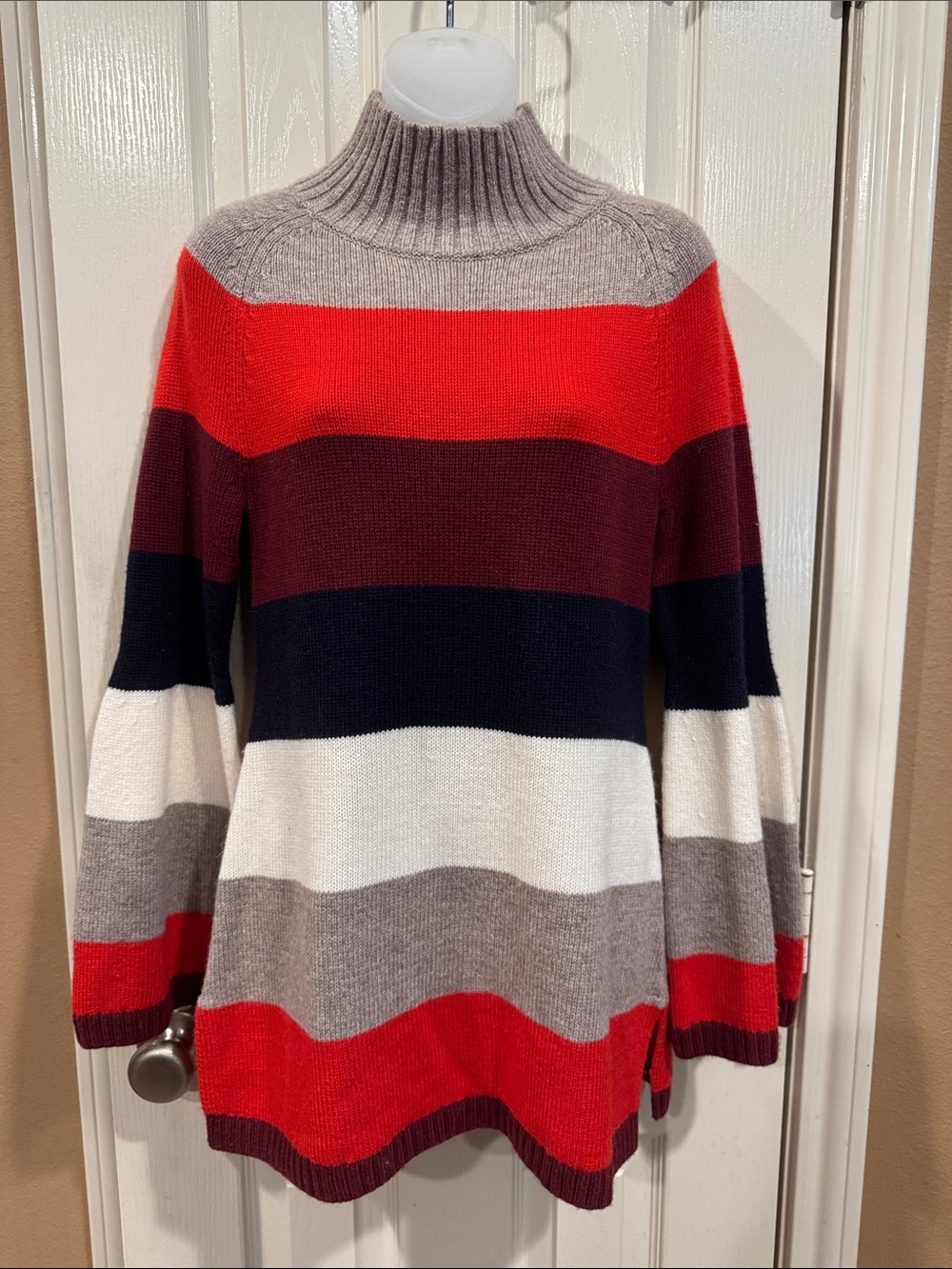 Ann Taylor Striped Sweater -Tunic length. Sz Small